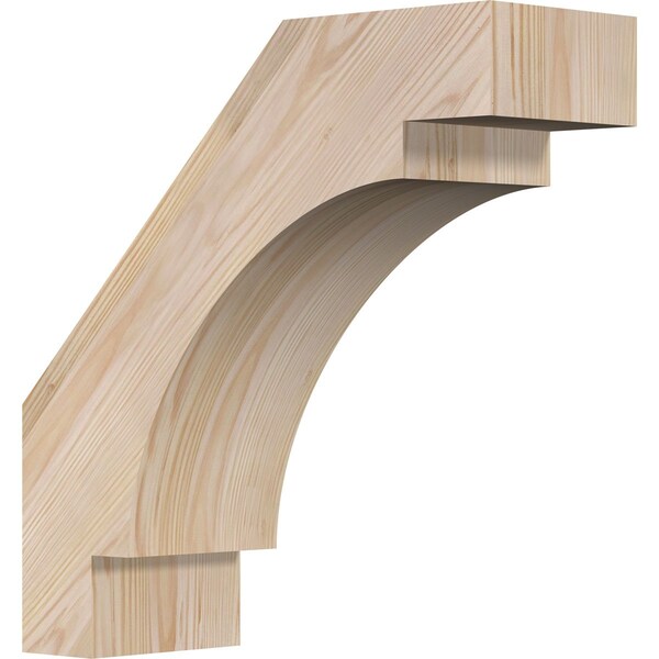 Ekena Millwork 5 1/2"W x 16"D x 16"H Merced Smooth Knee Brace, Douglas Fir BRC06X16X16MRC00SDF - main